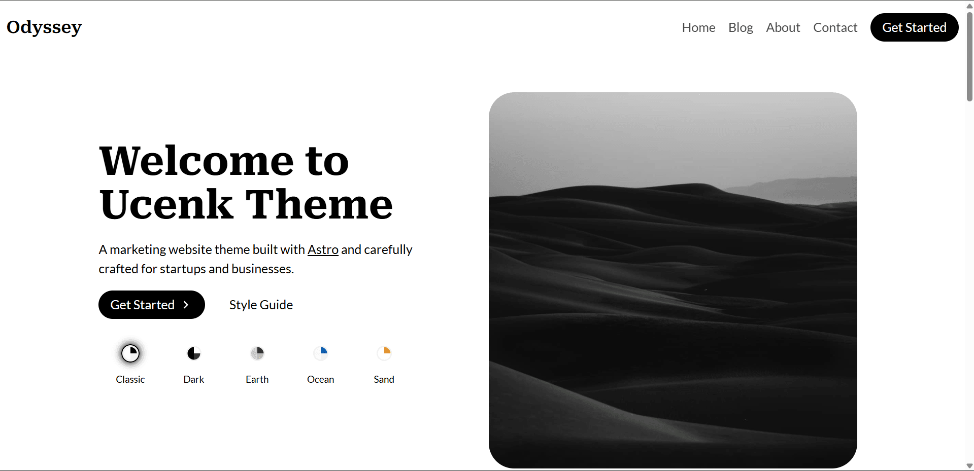 Website preview Ucenk Theme