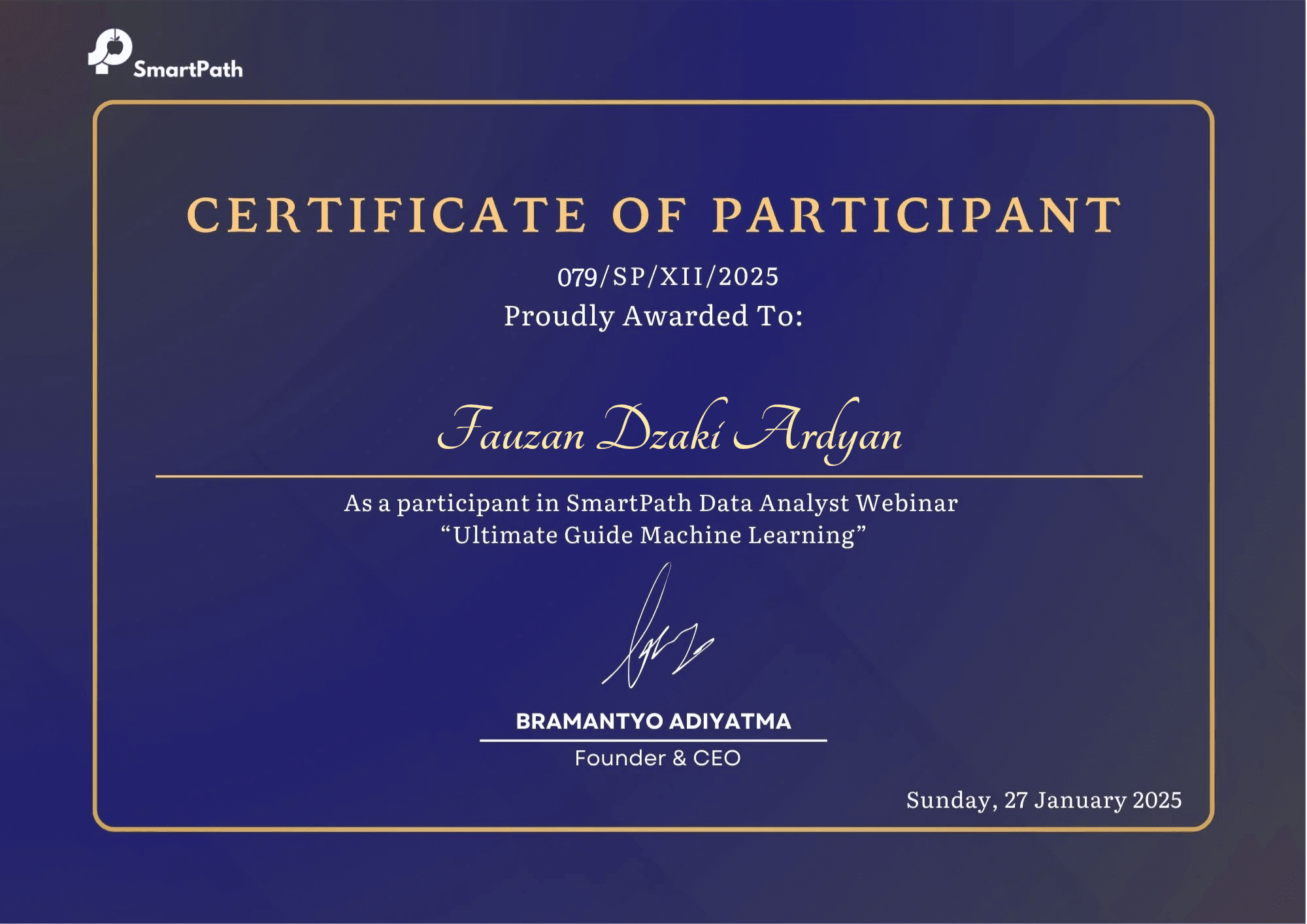 Certificate of Accomplishment