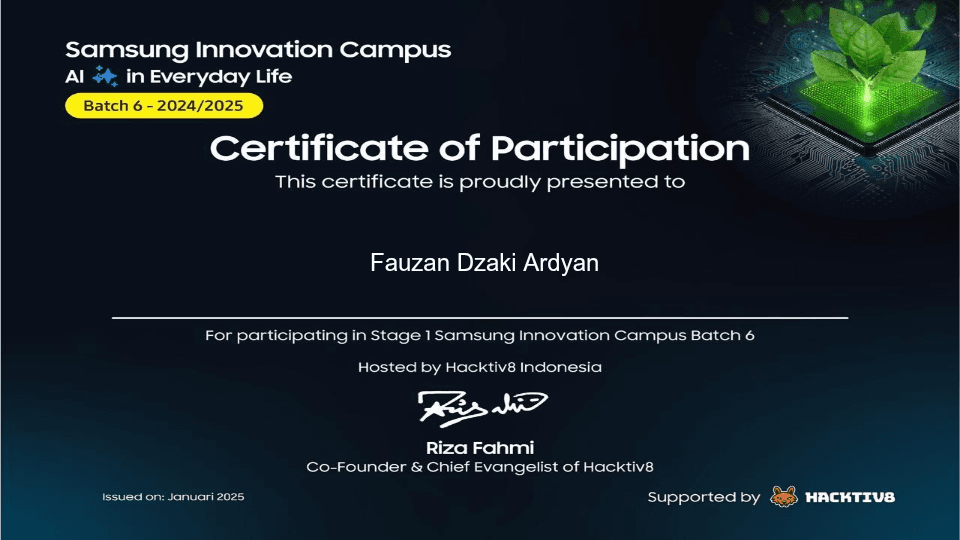 Samsung Innovation Campus Stage 1