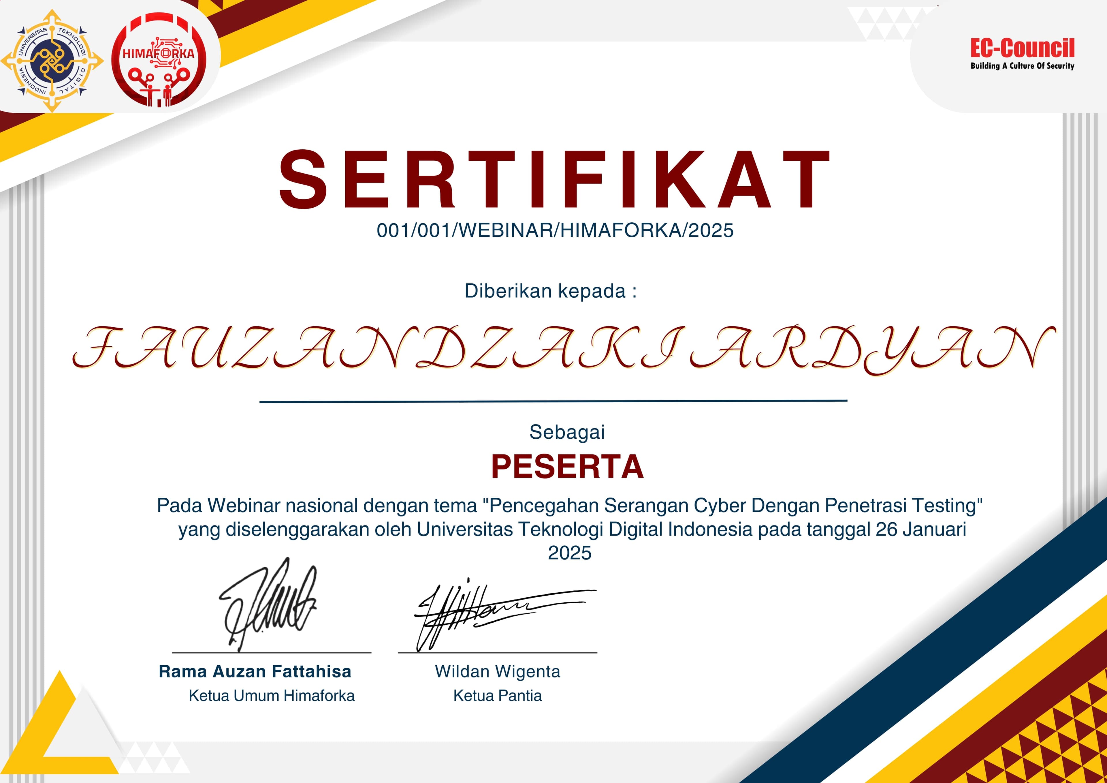 Webinar Cyber Security UTDI